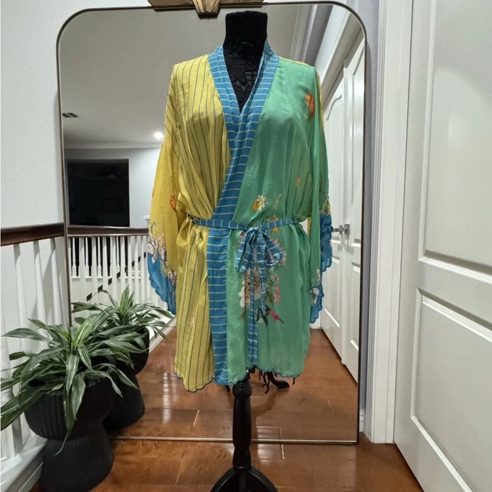 Johnny Was Multicolor Floral Kimono Size L - Picture 2 of 10